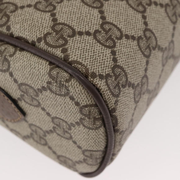 GUCCI GG Supreme Web Sherry Line Bag PVC Beige Gold 24 02 005 Auth BAZ088