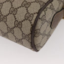 GUCCI GG Supreme Web Sherry Line Bag PVC Beige Gold 24 02 005 Auth BAZ088-17
