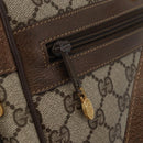 GUCCI GG Supreme Web Sherry Line Bag PVC Beige Gold 24 02 005 Auth BAZ088-18