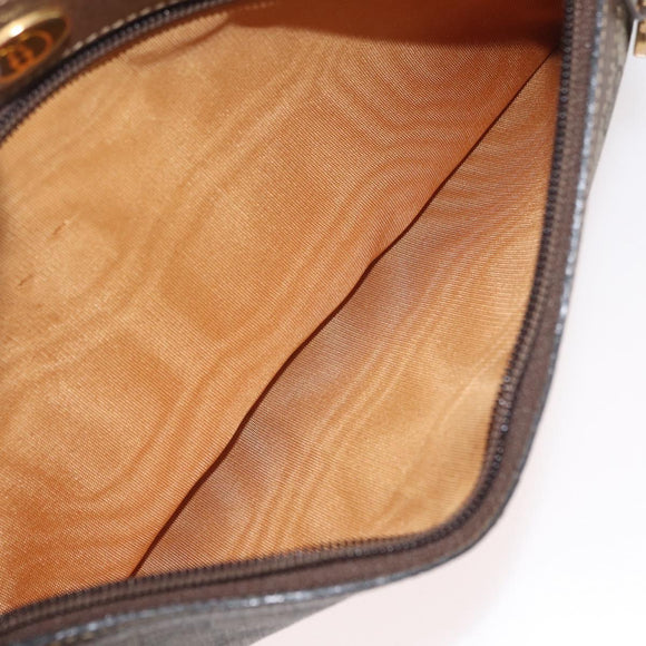 GUCCI GG Supreme Web Sherry Line Bag PVC Beige Gold 24 02 005 Auth BAZ088