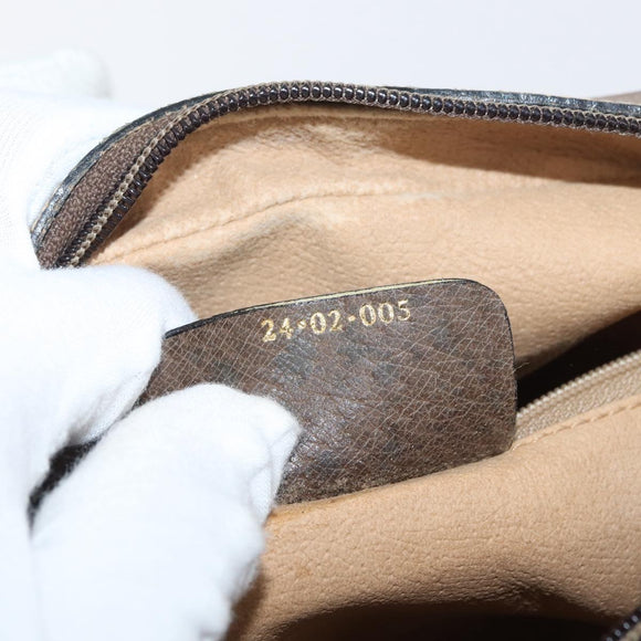 GUCCI GG Supreme Web Sherry Line Bag PVC Beige Gold 24 02 005 Auth BAZ088