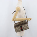 GUCCI GG Supreme Web Sherry Line Bag PVC Beige Gold 24 02 005 Auth BAZ088-25