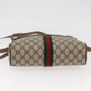 GUCCI GG Supreme Web Sherry Line Bag PVC Beige Gold 24 02 005 Auth BAZ088-5