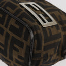 FENDI Zucca Canvas Hand Bag Brown Black Auth BAZ109-9