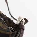 FENDI Zucca Canvas Hand Bag Brown Black Auth BAZ109-17