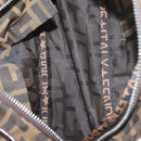 FENDI Zucca Canvas Hand Bag Brown Black Auth BAZ109-11