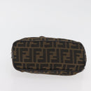 FENDI Zucca Canvas Hand Bag Brown Black Auth BAZ109-5