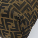 FENDI Zucca Canvas Tote Bag Black Brown Auth BAZ112-14