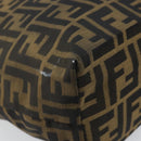 FENDI Zucca Canvas Tote Bag Black Brown Auth BAZ112-9