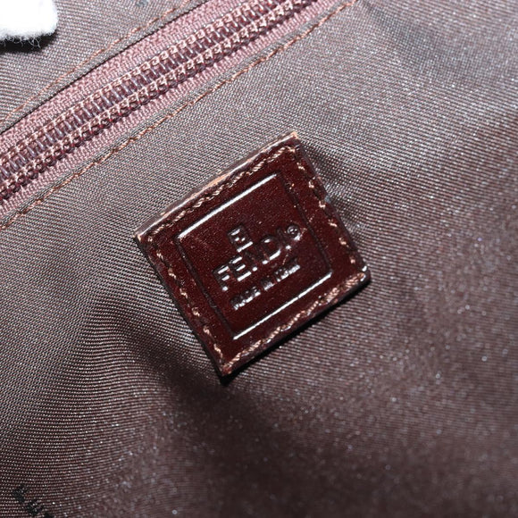 FENDI Zucca Canvas Tote Bag Black Brown Auth BAZ112