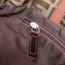 FENDI Zucca Canvas Tote Bag Black Brown Auth BAZ112-19