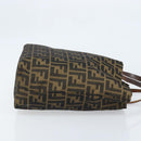 FENDI Zucca Canvas Tote Bag Black Brown Auth BAZ112-3