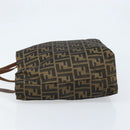 FENDI Zucca Canvas Tote Bag Black Brown Auth BAZ112-4