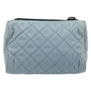 PRADA Pouch Nylon Light Blue Silver Auth BAZ116A-3