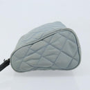 PRADA Pouch Nylon Light Blue Silver Auth BAZ116A-5