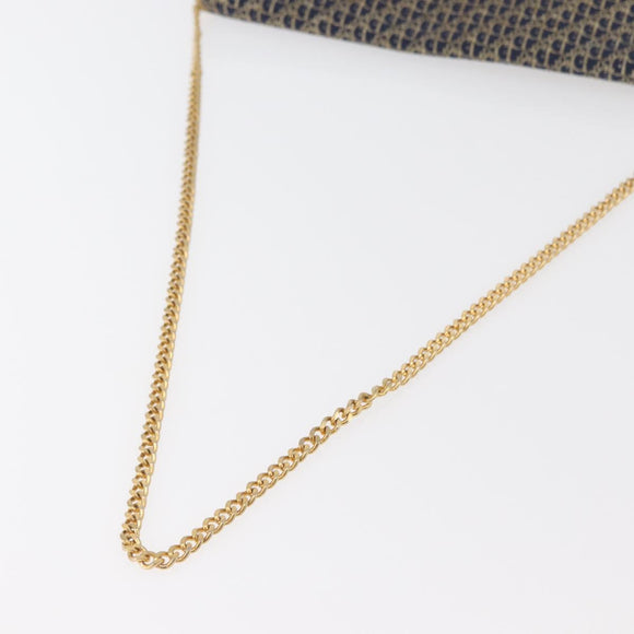 Christian Dior Trotter Canvas Chain Shoulder Bag Navy Gold Auth BAZ118A