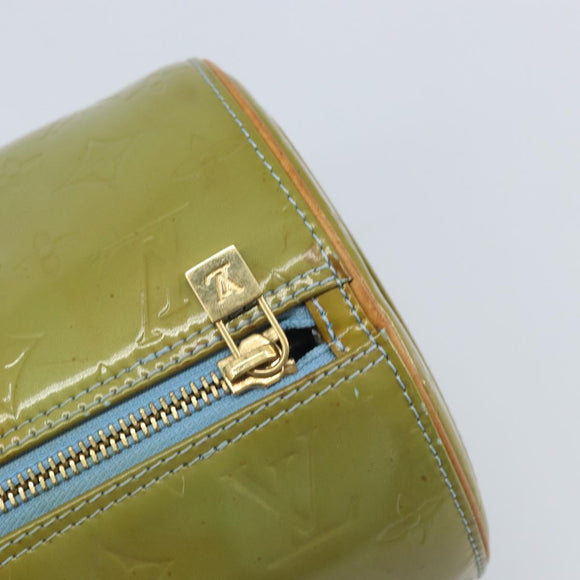 LOUIS VUITTON Monogram Vernis Bedford Hand Bag Baby Blue M91007 LV Auth BAZ125