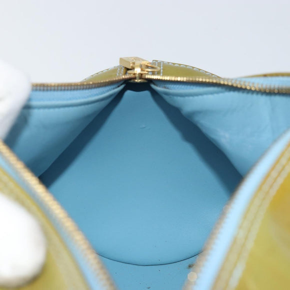 LOUIS VUITTON Monogram Vernis Bedford Hand Bag Baby Blue M91007 LV Auth BAZ125