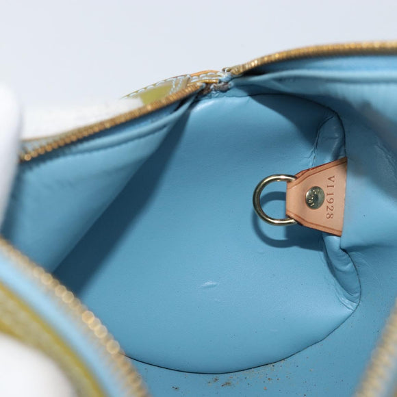 LOUIS VUITTON Monogram Vernis Bedford Hand Bag Baby Blue M91007 LV Auth BAZ125