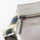 GUCCI GG Canvas Sherry Line Waist Bag Silver 28566 Auth BAZ127-14