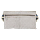 GUCCI GG Canvas Sherry Line Waist Bag Silver 28566 Auth BAZ127-3