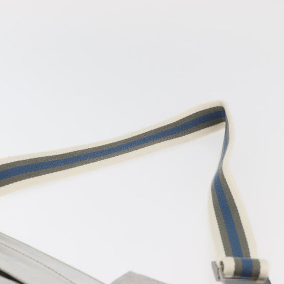 GUCCI GG Canvas Sherry Line Waist Bag Silver 28566 Auth BAZ127