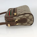 GUCCI GG Supreme Web Sherry Line Bag PVC Beige Gold 001 115 6655 Auth BAZ128-3