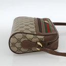 GUCCI GG Supreme Web Sherry Line Bag PVC Beige Gold 001 115 6655 Auth BAZ128-4