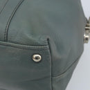 PRADA Hand Bag Leather Gray Silver Auth BAZ140A-10