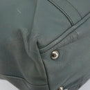 PRADA Hand Bag Leather Gray Silver Auth BAZ140A-11