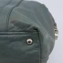 PRADA Hand Bag Leather Gray Silver Auth BAZ140A-12