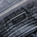 PRADA Hand Bag Leather Gray Silver Auth BAZ140A-17
