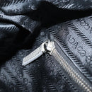 PRADA Hand Bag Leather Gray Silver Auth BAZ140A-21