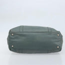 PRADA Hand Bag Leather Gray Silver Auth BAZ140A-9