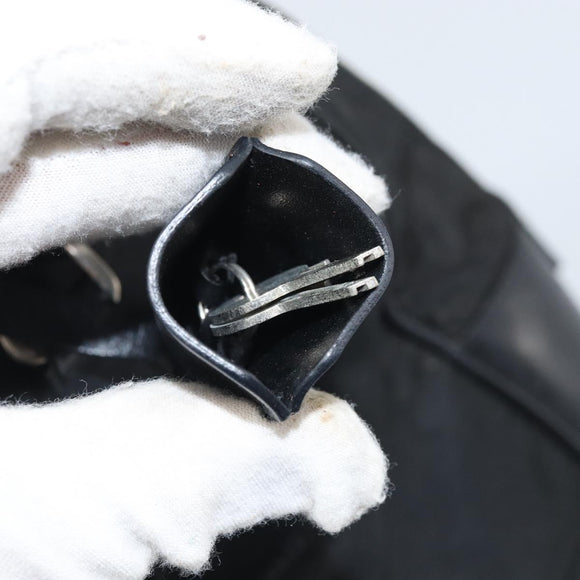 PRADA Hand Bag Nylon Black Silver Auth BAZ141A