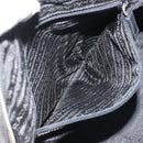 PRADA Hand Bag Nylon Black Silver Auth BAZ141A-24