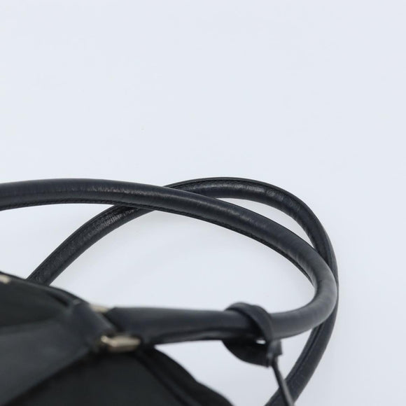 PRADA Hand Bag Nylon Black Silver Auth BAZ141A