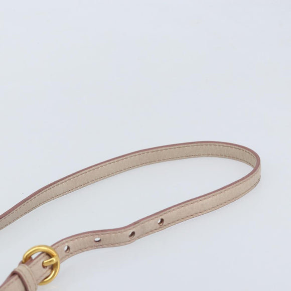 Miu Miu Hand Bag Leather 2way Pink Gold Auth BAZ142M