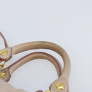 Miu Miu Hand Bag Leather 2way Pink Gold Auth BAZ142M-8