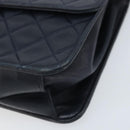 CHANEL Matelassé Chain Schultertasche Lammleder Marine Gold CC Auth BAZ147-9