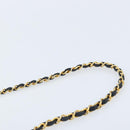 CHANEL Matelassé Chain Schultertasche Lammleder Marine Gold CC Auth BAZ147-8