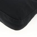 FENDI Mamma Baguette Shoulder Bag Nylon Black Silver Auth BAZ148-15