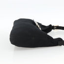 FENDI Mamma Baguette Shoulder Bag Nylon Black Silver Auth BAZ148-4