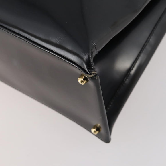 GUCCI Tote Bag Patent leather Black Gold 002 1046 0407 Auth BAZ151