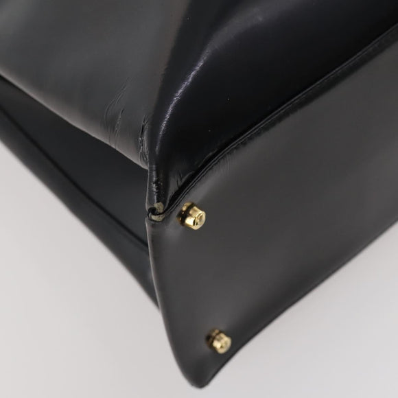 GUCCI Tote Bag Patent leather Black Gold 002 1046 0407 Auth BAZ151