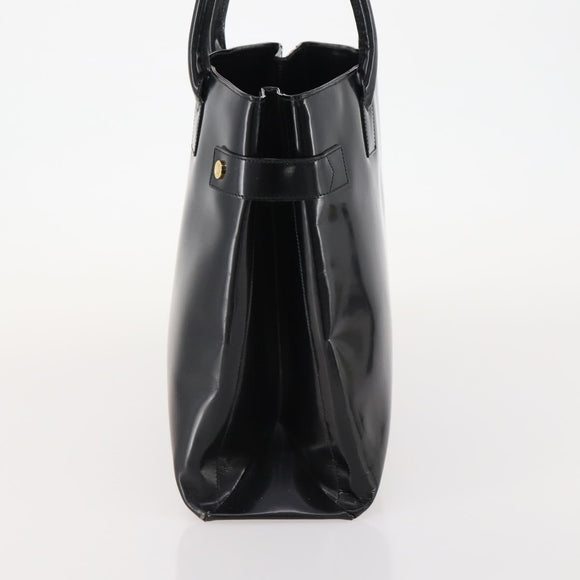 GUCCI Tote Bag Patent leather Black Gold 002 1046 0407 Auth BAZ151