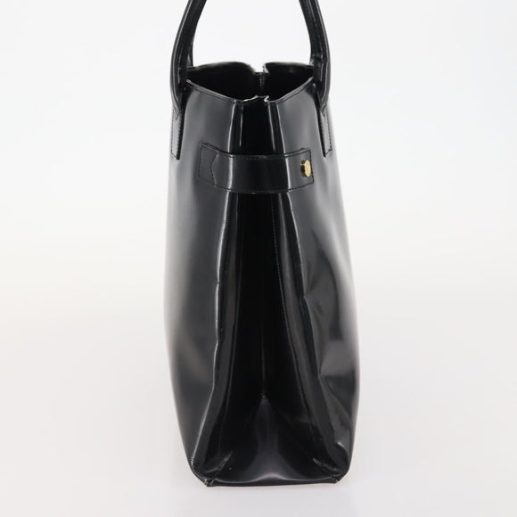GUCCI Tote Bag Patent leather Black Gold 002 1046 0407 Auth BAZ151