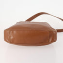 GUCCI Bamboo Shoulder Bag Leather 2way Brown Gold Auth BAZ155-5