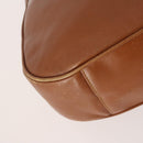 GUCCI Bamboo Shoulder Bag Leather 2way Brown Gold Auth BAZ155-17