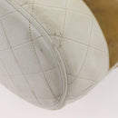 CHANEL Matelasse Drawstring Chain Shoulder Bag Leather Beige Gold CC Auth BAZ157-8